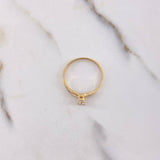 Anillo Solitario Infinito 1.75gr / T9 1/2 / Circones Blancos Oro Amarillo $