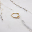 Anillo Solitario Churumbela 2gr / T7 1/4 / Circones Blancos Oro Amarillo $