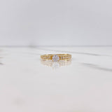 Anillo Solitario Churumbela 2gr / T7 1/4 / Circones Blancos Oro Amarillo $