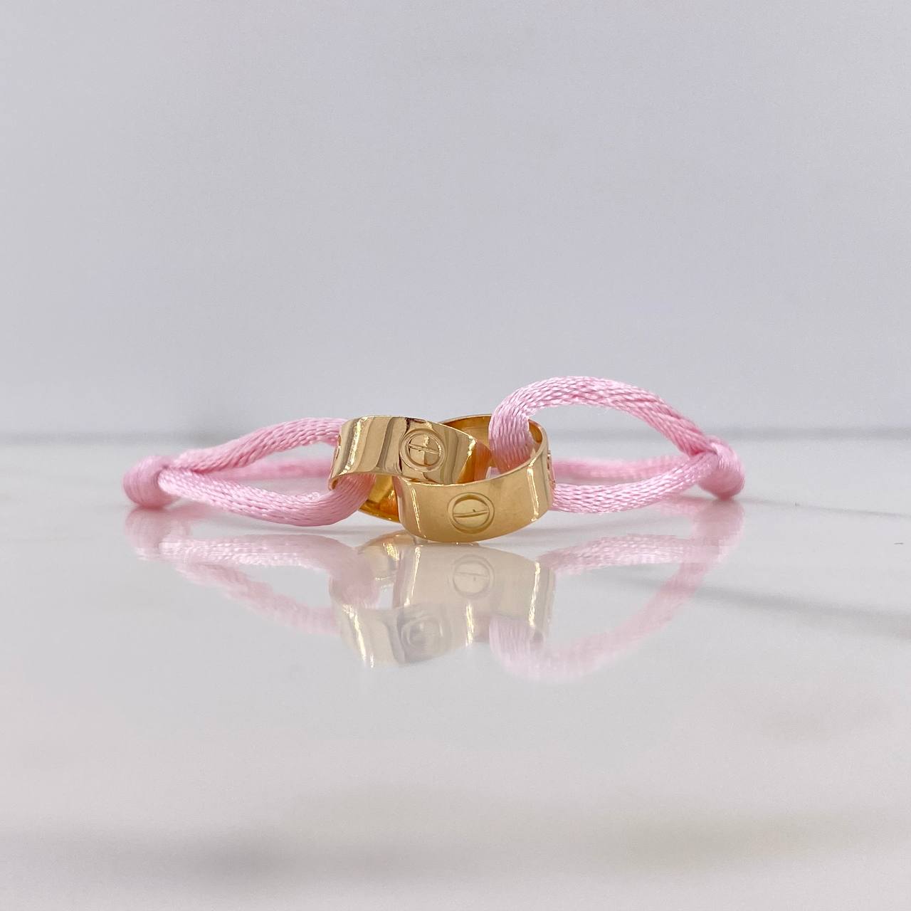 Pulsera Rosada Tornillo 2.55gr / Oro Amarillo $