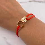 Pulsera Roja Tornillo 2.65gr / Oro Amarillo $