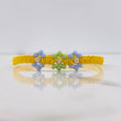 Pulsera Amarilla Balines 0.1gr / 3mm Mostacilla Lila Verde Oro Amarillo $