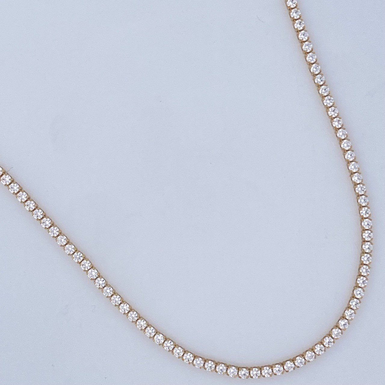 Cadena Tenis 8.65gr / 43.5cm / Oro Amarillo +4 18K &