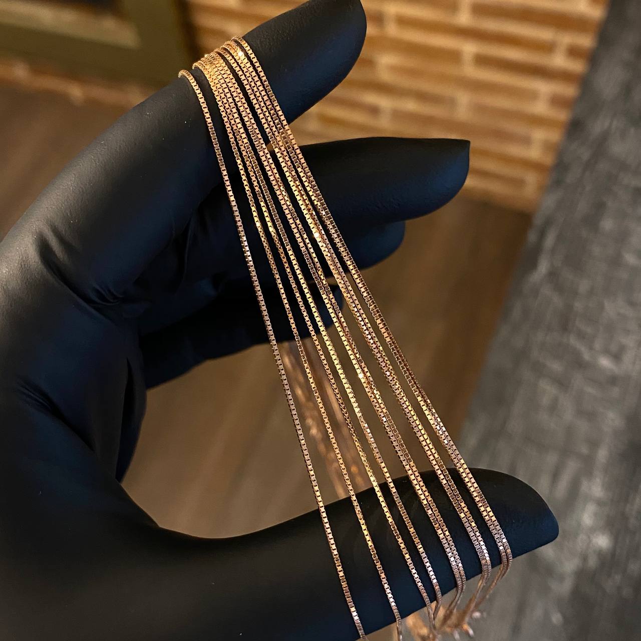 Cadena Veneciana 1.15gr / 40cm / 0.8mm Oro Rosa +3 ©