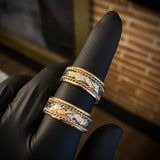 Argollas trenza anillos matrimonio por Fabricacion Bajo Pedido 18gr