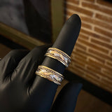 Argollas trenza anillos matrimonio por Fabricacion Bajo Pedido 18gr