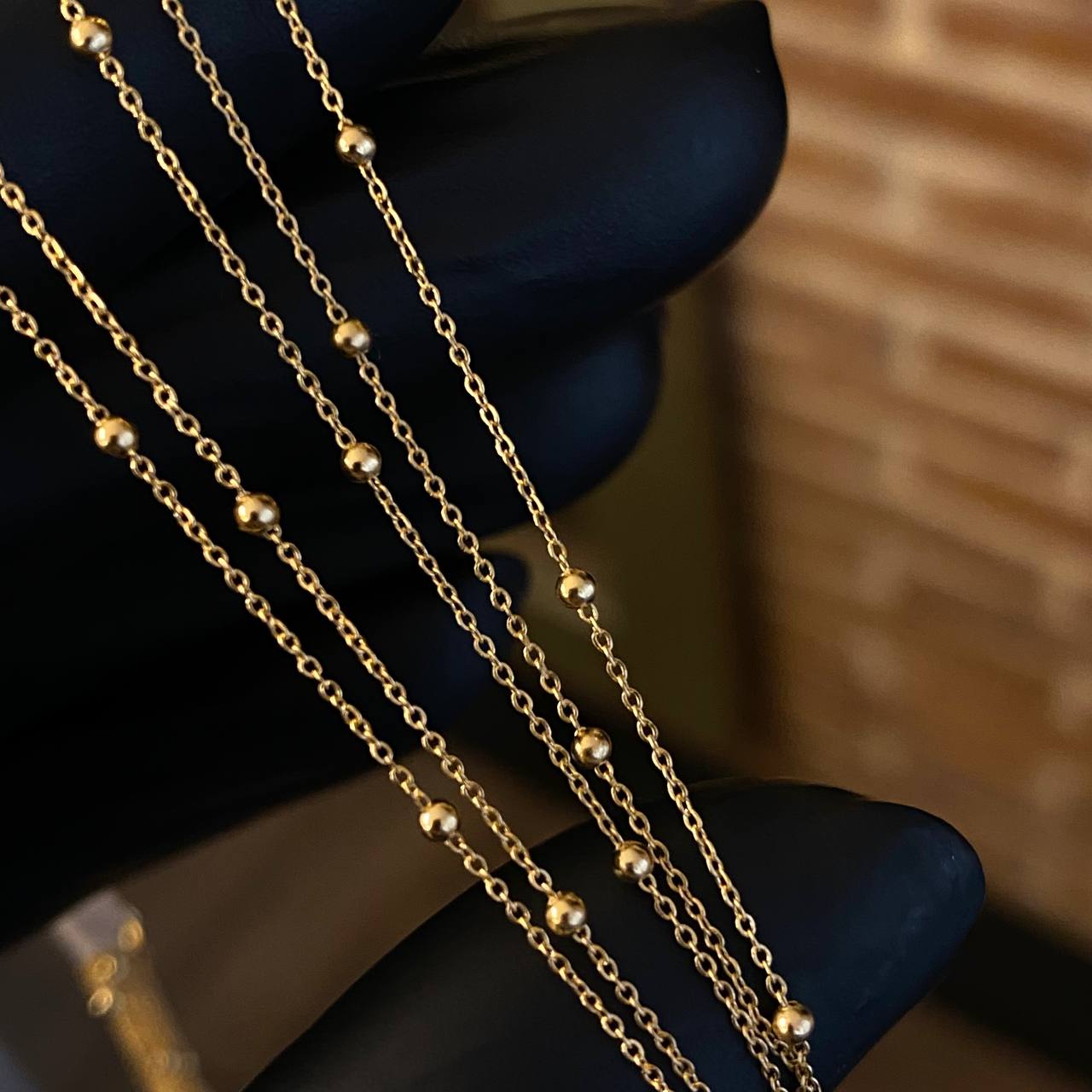 Cadena Aro Seguido Bolas 1.05gr / 40cm / 1mm Oro Amarillo +3*