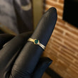 Solitario Abultado 2.1gr T7 1/4 Anillo Esmeralda 35pts Oro Amarillo (Joya)