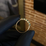 Anillo Churumbela Amplio 2.8gr T7 Esmeraldas 96pts Oro Amarillo (Joya)