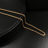 Cadena Lazo  0.95gr / 50cm / 1.15mm Oro Rosa +3 &