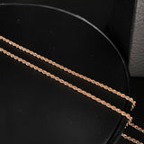 Cadena Lazo  0.95gr / 50cm / 1.15mm Oro Rosa +3 &