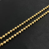 Cadena Milita  24.75gr / 70cm / Bola 3mm Diamantado Lunar Oro Amarillo +3 &