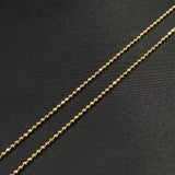 Cadena Militar 2.05gr / 50cm / Bola 1mm Diamantado Oro Amarillo +3 &