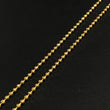 Cadena Militar 7.35gr / 60cm / Bola 2mm Diamantado Oro Amarillo +3