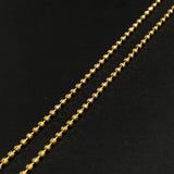 Cadena Militar 7.35gr / 60cm / Bola 2mm Diamantado Oro Amarillo +3