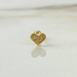 Piercing Corazon 6.5mm Diamantes 3pts Bola 3mm Oro Amarillo (Joya)