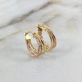 Candongas Daki 1.8gr / 1.8cm / Diamantadas Tres Oros *