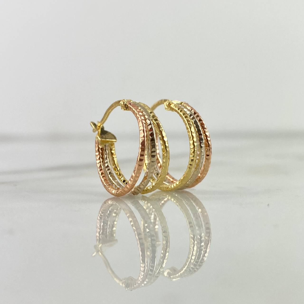 Candongas 1.75gr / 1.7cm Diamantadas Tres Oros Daki