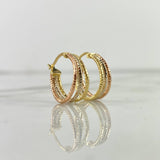 Candongas 1.75gr / 1.7cm Diamantadas Tres Oros Daki