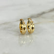 Candongas 1.4gr / 1.2cm Diamantadas Oro Amarillo Nia