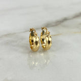 Candongas 1.4gr / 1.2cm Diamantadas Oro Amarillo Nia