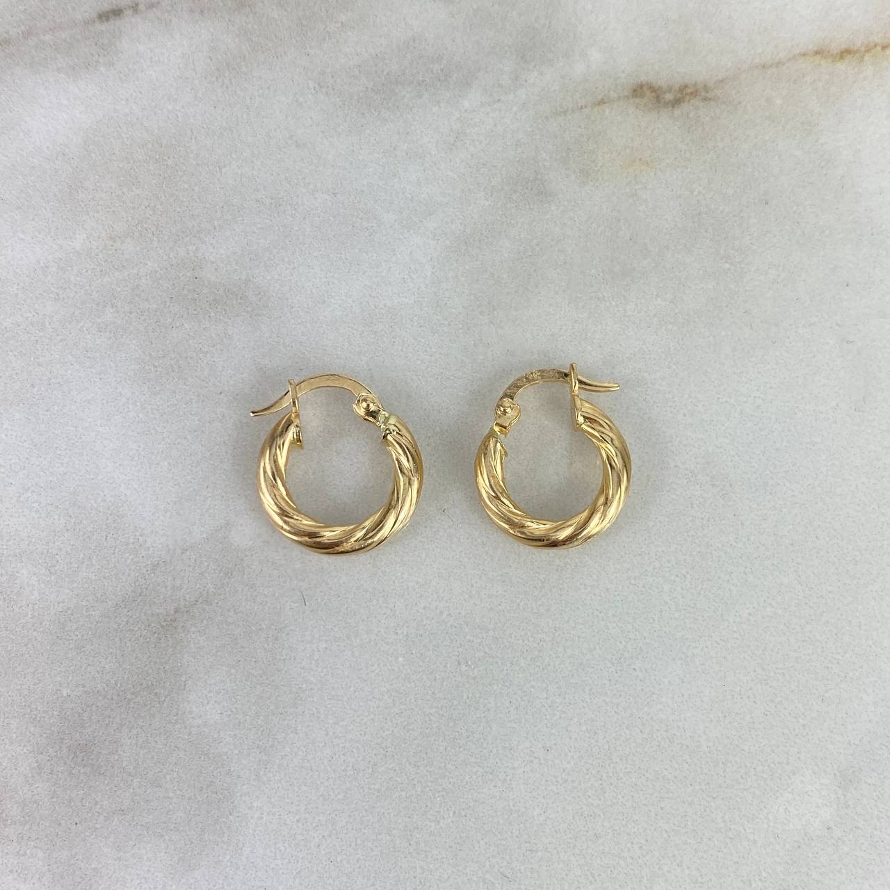 Candongas 1.3gr / 1.3cm Espiral Oro Amarillo Emmi