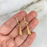 Candongas Lagrima 1.15gr / 4.1cm / Oro Amarillo 18K