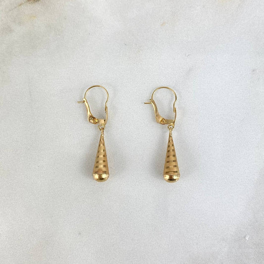 Candongas Lagrima 1.15gr / 4.1cm / Oro Amarillo 18K