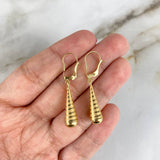 Candongas Lagrima 0.8gr / 3.5cm / 22mm Oro Amarillo
