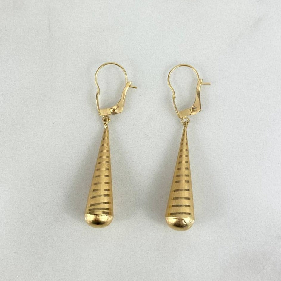Candongas Lagrima 1gr / 3.5cm- Oro 18K *