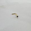 Piercing Chispa Recta 6mm Diamante Negro 1.7pts Oro Amarillo (Joya)