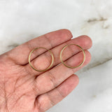 Candongas Mini Aro 1gr / 2cm Lisas Oro Amarillo