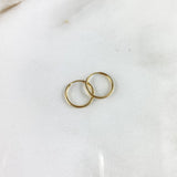 Candongas Mini Aro 0.65gr / 1.3cm Lisas Oro Amarillo