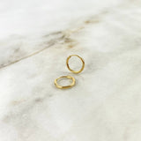 Candongas Mini Aro Liso 0.4gr / 0.9cm / Oro Amarillo 18K *