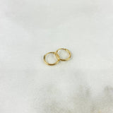 Candongas Mini Aro Liso 0,35gr / 9mm Oro Amarillo 18K *
