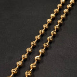 Cadena Militar 21 .55gr / 60cm / Bola 4mm Diamantado Oro Rosa &