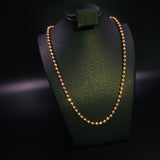 Cadena Militar 21 .55gr / 60cm / Bola 4mm Diamantado Oro Rosa &