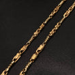 Cadena Rustica Atornillada 39 .55gr / 60cm / 3 .8mm Dos Oros Rosa Blanco &