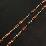 Cadena Rustica 11 .5gr / 60cm / 2 .95mm / Barril Hexagonal Cauchos Oro Amarillo $