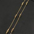 Cadena Espiga  6,05gr / 45cm / Bolas 3 4mm Diamantado Cauchos Negros Oro Amarillo &