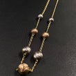 Cadena Espiga 5 .15gr / 45cm / Bola 5-6-7-8mm Diamantada Tres Oros &