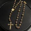 Rosario Virgen Milagrosa 25 .85gr / 70cm / Atornillado Bola 7 6mm Lisa Tres Oros &