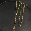 Rosario Virgen Milagrosa 12 .5gr / 60cm / Bola 3 4 Lisa Atornillado Oro Amarillo &
