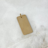 Dije Placa Rectangular 3.15gr / 3.9cm / 35mm*16mm Rayada Lisa Oro Amarillo