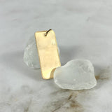 Dije Placa Rectangular 3.15gr / 3.9cm / 35mm*16mm Rayada Lisa Oro Amarillo