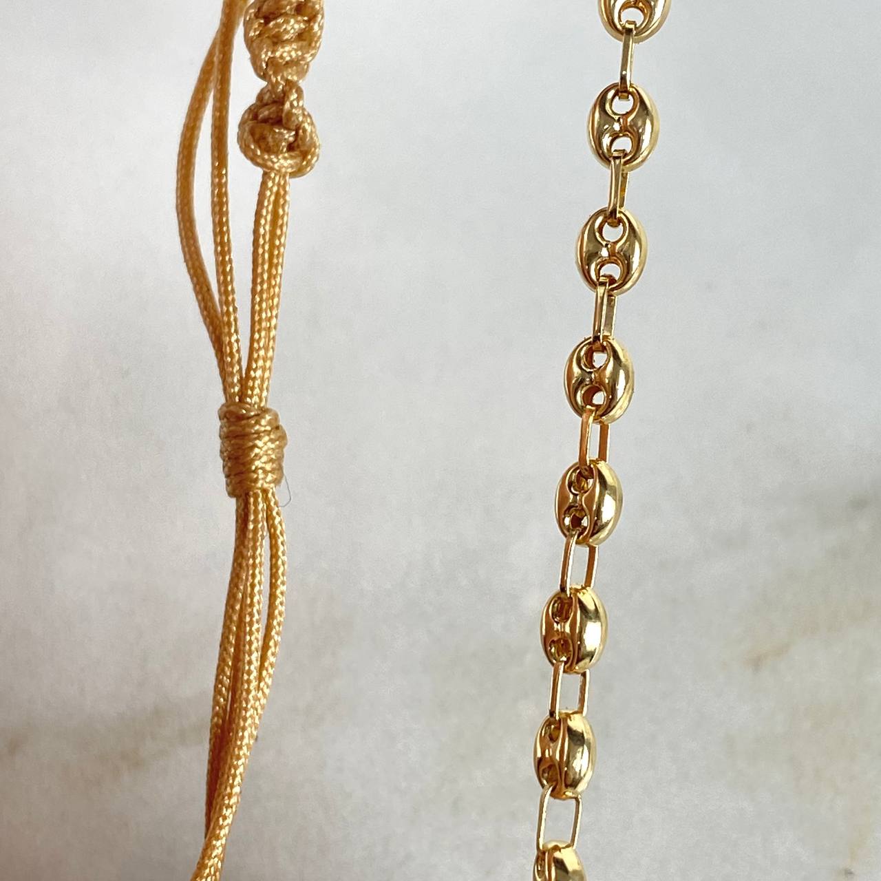 Pulsera Tejida GC 0.55gr / 3.3mm Personalizada Oro Amarillo (Oferta)