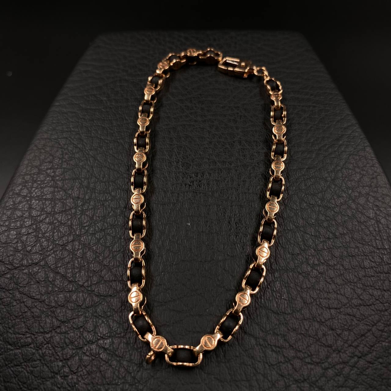 Pulso Rustico Tornillo 17 .15gr /23 .5cm / 3 .7mm Caucho Oro Rosa &