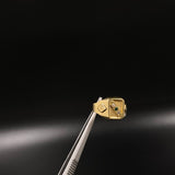 Anillo Sello Trinity 2.95gr / T9 1/2 Circones Blancos Verdes Oro Amarillo &
