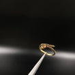 Anillo Serpiente  1,7gr / T6 1/2 Circones Negros Fucsia Ambar Oro Amarillo &