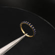 Anillo Puente 1.5gr / T5 3/4 / Solitario Circones Azules  Oro Amarillo&